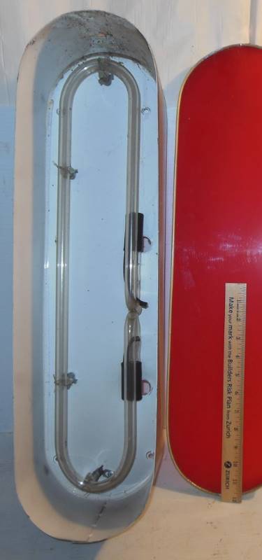 lot 146 image: And today is brought to you by THE LETTER I (or lower case L or it could be a dash) Neon Outdoor Approx. 25 inch Letter I with Plastic Front and Metal Housing (must take both components)
