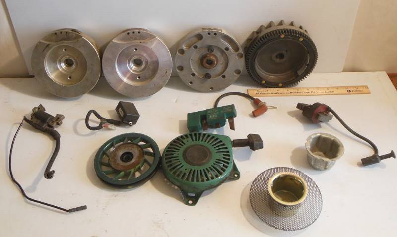 lot 151 image: Aluminum () Flywheels, Magnetos, Briggs & Stratton Magneto, Small Engine Parts, Recoil Components and other related items