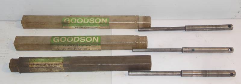 lot 161 image: Three Goodson Solid Taper Pilots and Boxes  (at least two are believed to match up correctly with box - See photos)