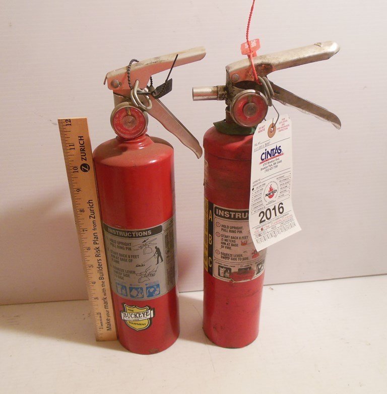 lot 172 image: Two Fire Extinguishers - Still in the Green