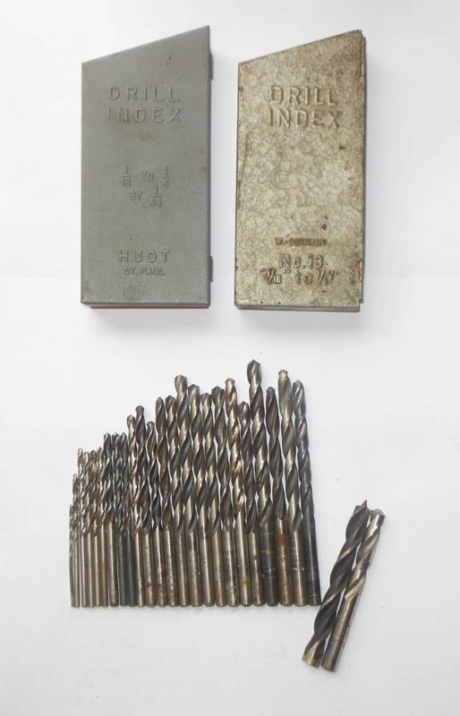lot 214 image: Multiple Drill Bits and Two Metal Drill Index Boxes
