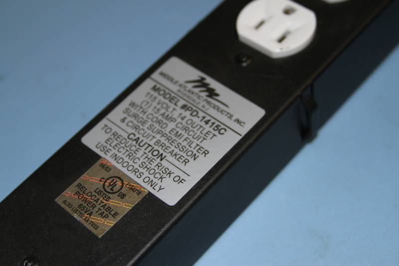 lot 42 image: Middle Atlantic PD-1415C 14-Outlet Single 15-Amp Circuit Surge Protected Power Strip  AC Power Distribution Unit