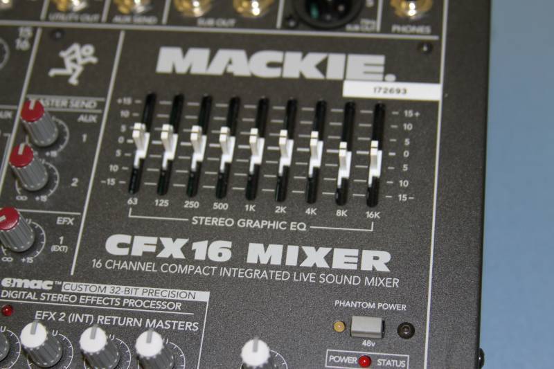 lot 59 image: Mackie CFX16  CFX-16 16-Channel Compact Integrated Live Sound Pro Audio Mixing Board  Mixer