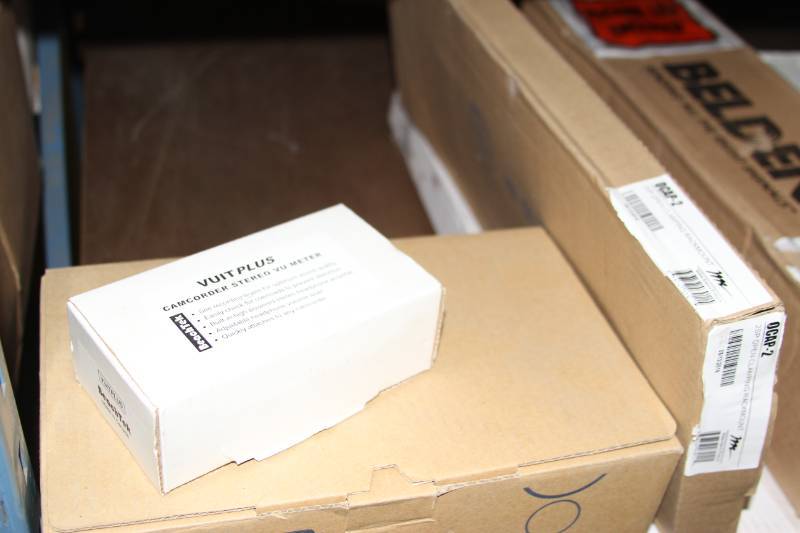 lot 76 image: HUGE 8 Shelf Lot of Miscellaneous Pro Audio & Video Items - Mostly New in Box