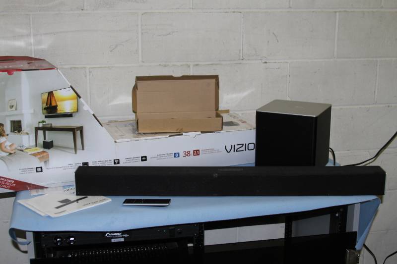 lot 87 image: Vizio 38 Home Theater  Television Soundbar & Wireless Subwoofer  Sub w Bluetooth Steaming Connectivity and Remote Control