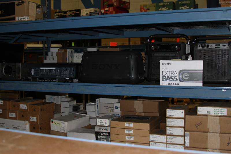 lot 92 image: HUGE 8 Shelf Lot of Miscellaneous Consumer & Pro Audio & Video Items - PARTS  REPAIRABLES