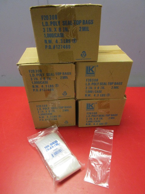 POLY SEAL-TOP BAGS 3X8