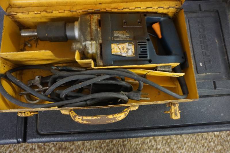 lot 32 image: AEG Brand Heavy Duty Electric Hammer Drill With Case