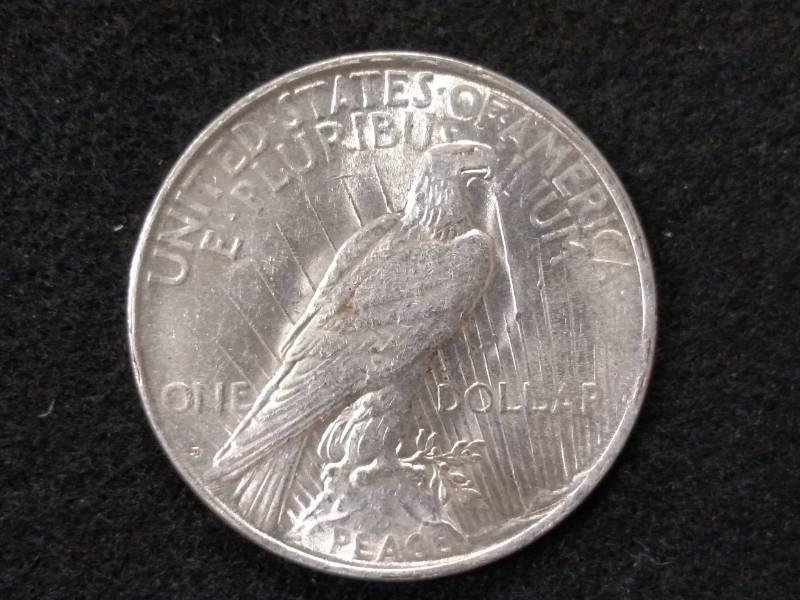 lot 60 image: 1922 D Peace Silver Dollar...