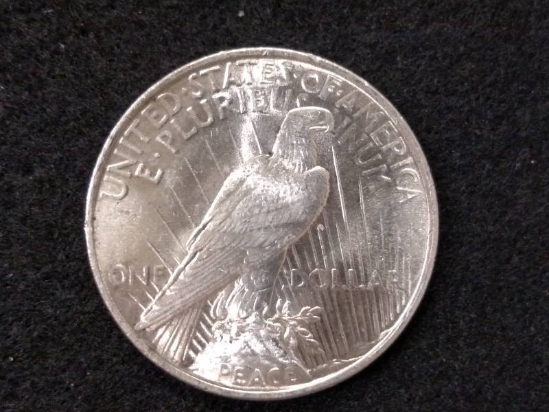 lot 74 image: 1924 High Grade Peace Silver Dollar...