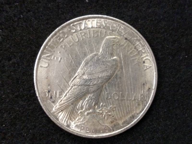lot 75 image: 1924 Peace Silver Dollar...