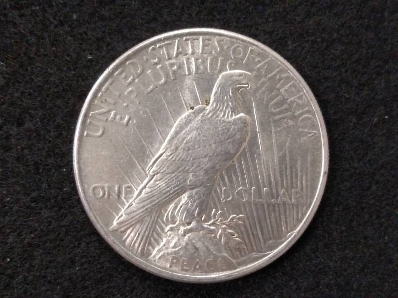 lot 78 image: 1925 High Grade Peace Silver Dollar...