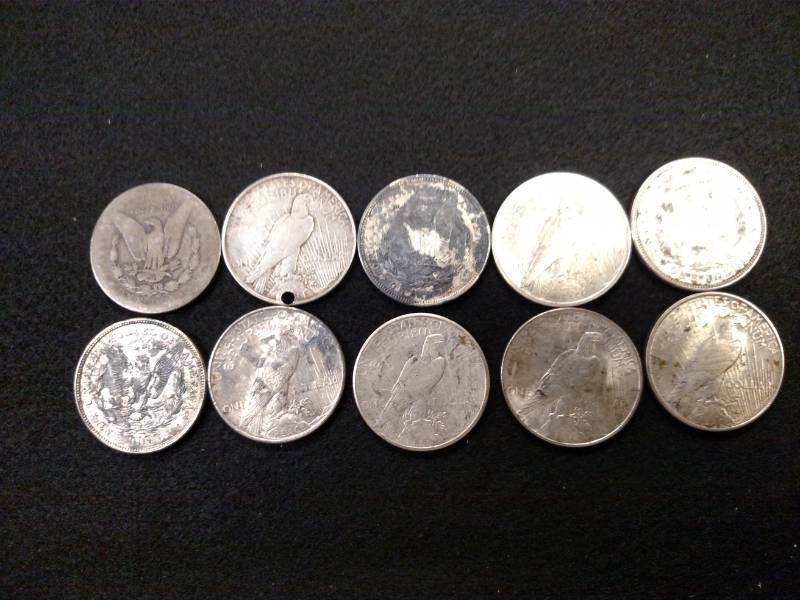 lot 93 image: (10) Silver Dollars...