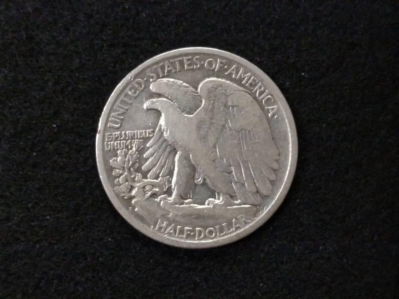 lot 98 image: 1917 D Reverse Mint Mark Walking Li...
