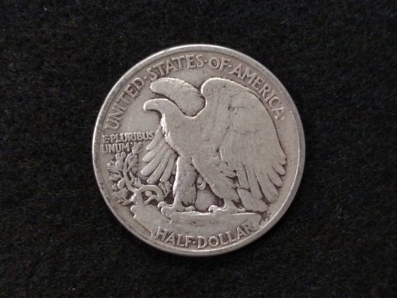 lot 124 image: 1943 Walking Liberty Silver Half Do...