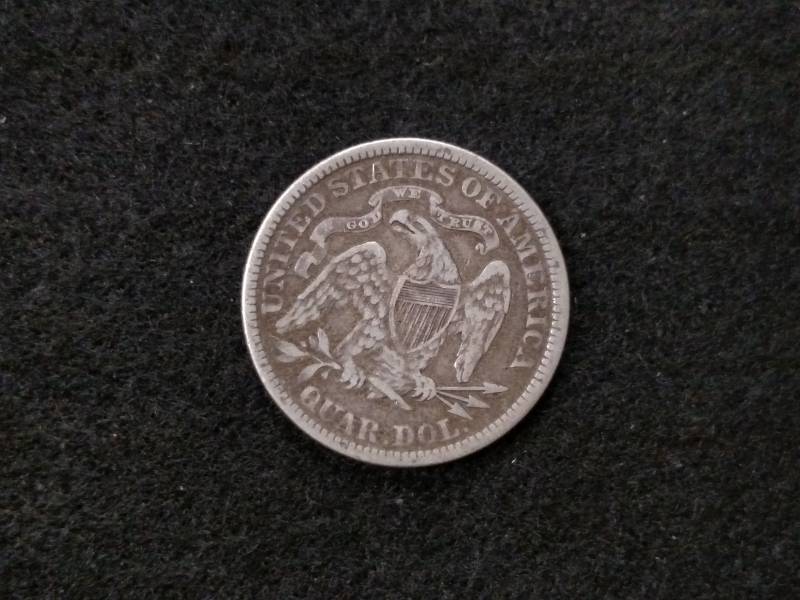 lot 133 image: 1875 Seated Liberty Silver Quarter...