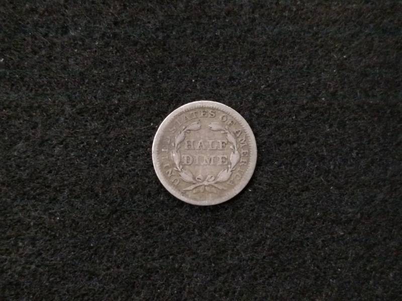 lot 139 image: 1855 Arrows Seated Liberty Silver H...
