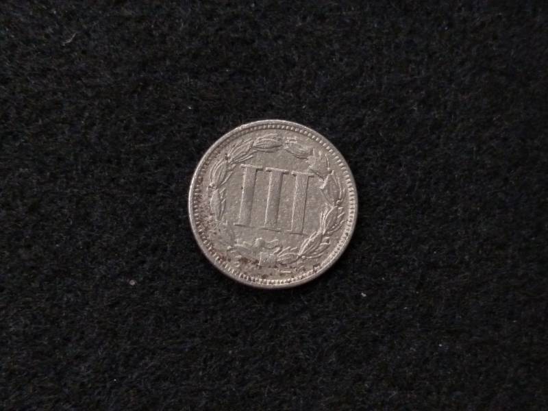 lot 144 image: 1865 Three Cent Nickel...