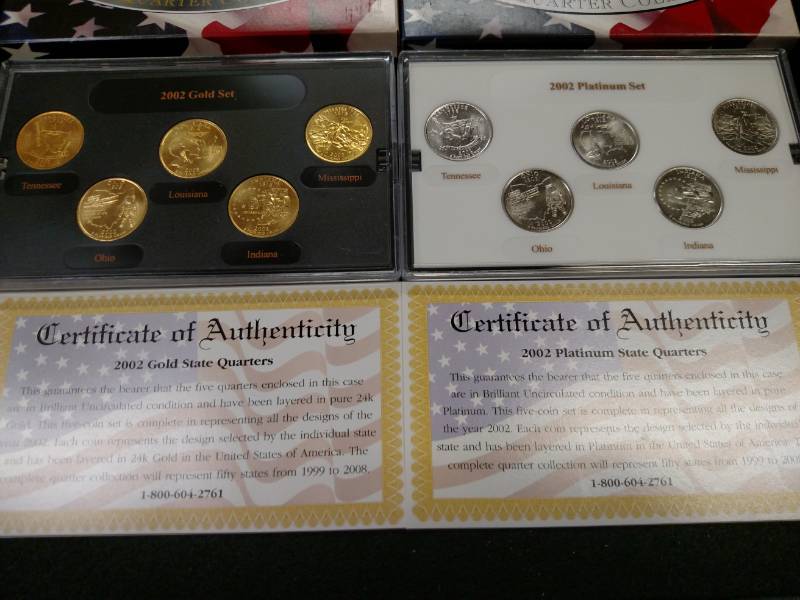 lot 158 image: 2002 Gold & Platinum Uncirculated S...