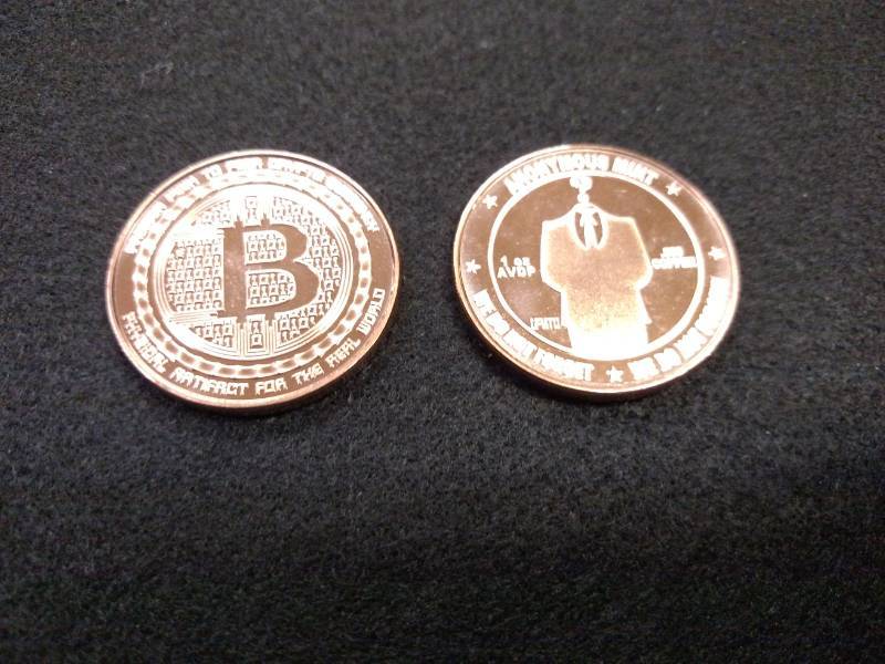 lot 164 image: (2) One Ounce .999 Copper Coins...