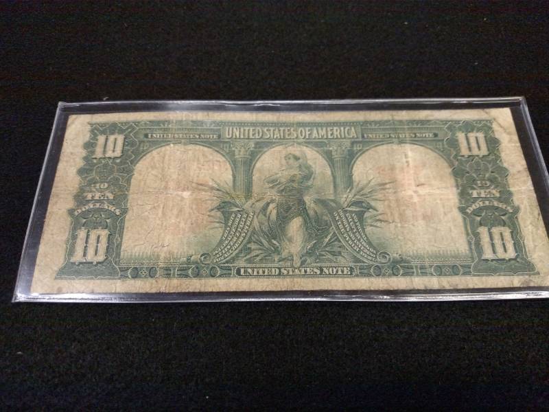 lot 166 image: 1901 Large Size Ten Dollars Bison U...