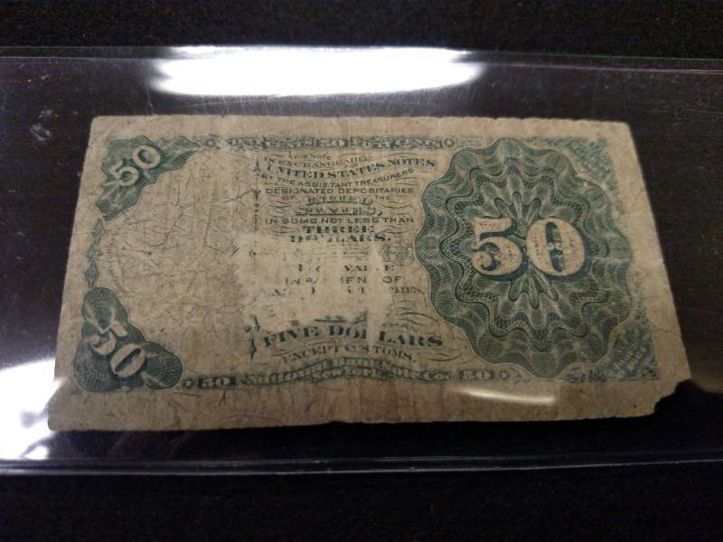 lot 185 image: Fifty Cents Fractional Currency Not...