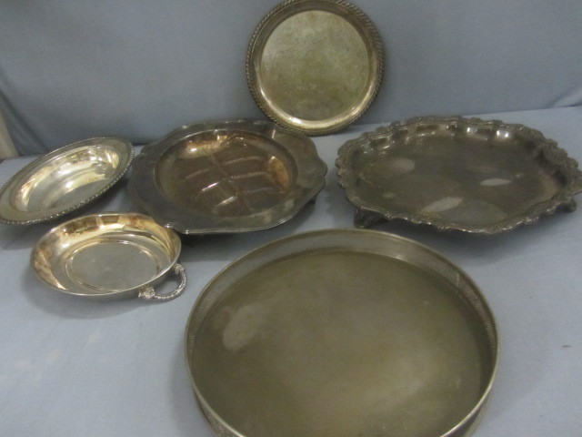 Silver Plate Trays, Bowls