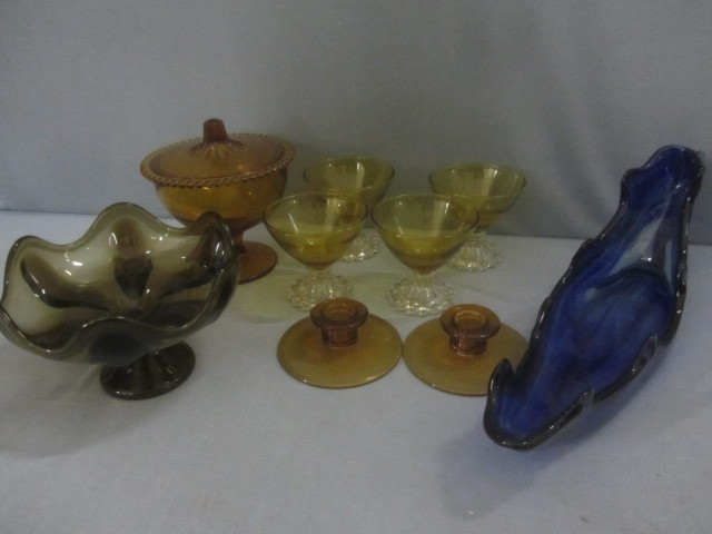 Amber Sherbets, Candle, Bowl