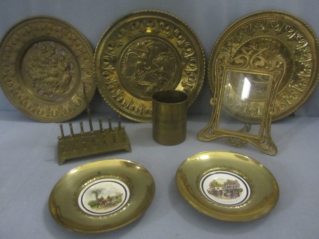 Brass Toaster Holder, Decorator Plates, Brass Pic Frame