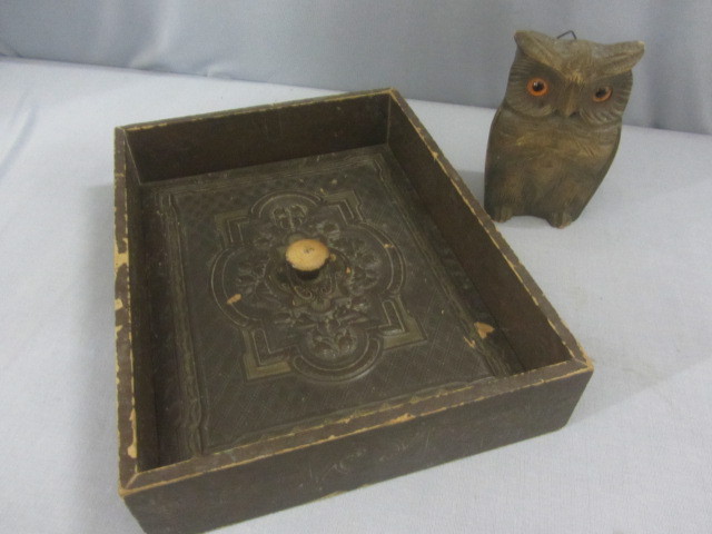 Wood & Leather Paper Press, Owl Match Holder