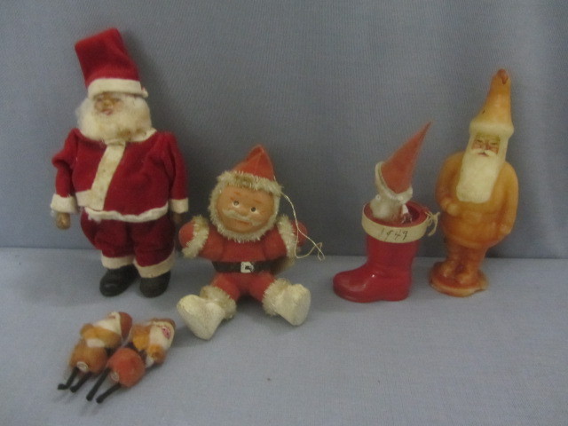 Paper Mache, Wax Santas, Boot