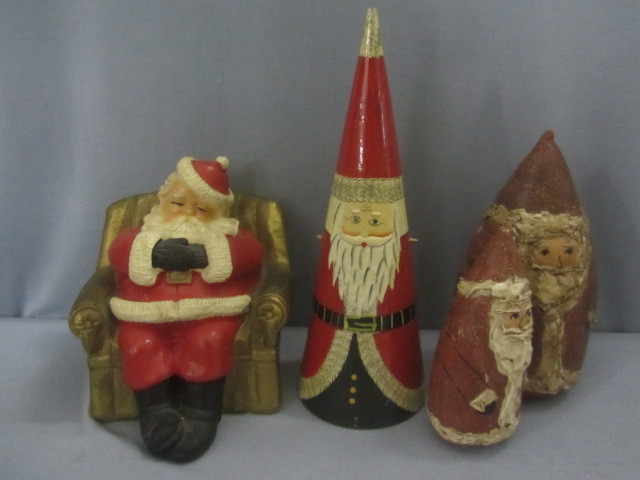 Sleeping Santa bank, Distressed Santas, Nesting Santas