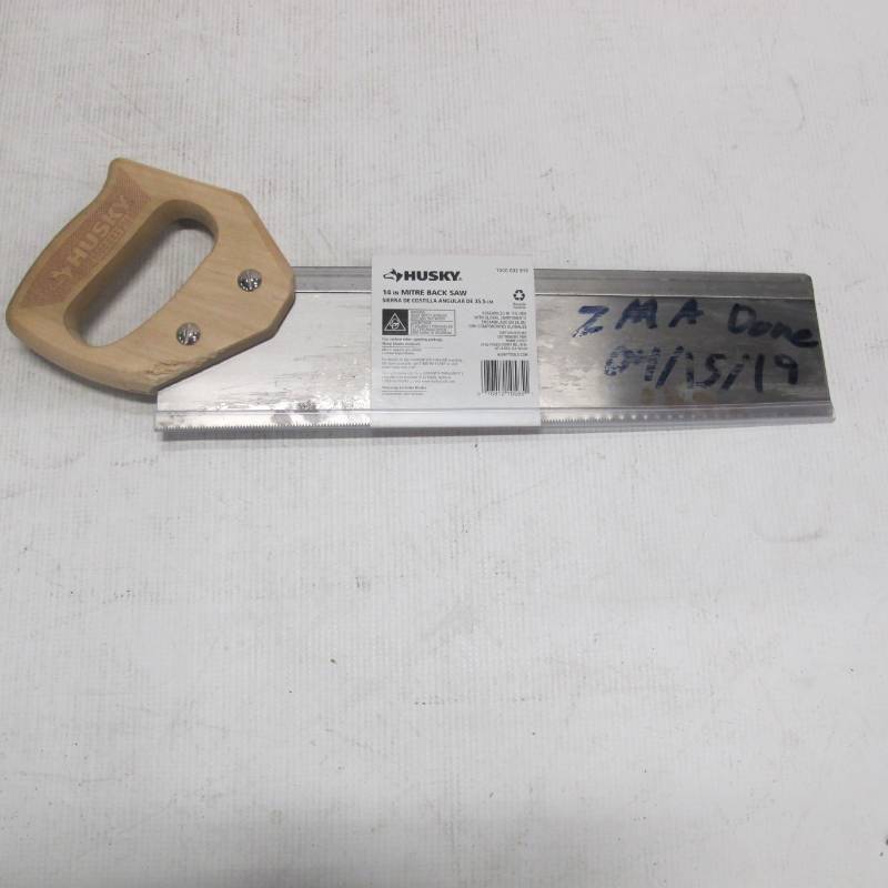 lot 93 image: Husky 14 in. Back Saw with Wood Handle