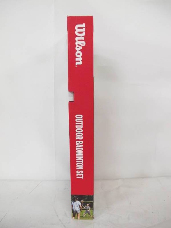 lot 17 image: Wilson Outdoor Badminton Set 4 Racquets 3 Shuttlecocks - Missing poles for net