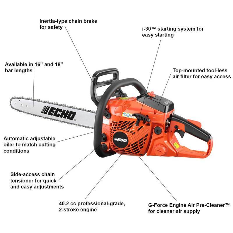 lot 6 image: ECHO CS-400 18 in. 40.2 cc Gas 2-Stroke Cycle Chainsaw