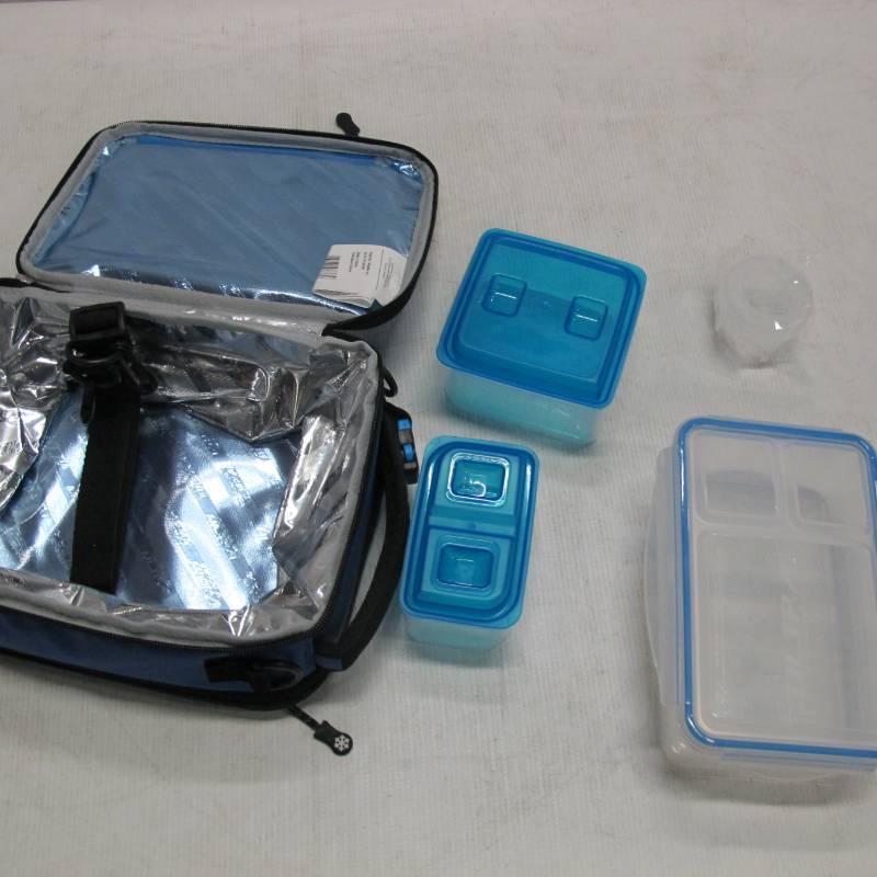 lot 36 image: Arctic Zone ULTRA Expandable Insulated Lunch Pack Bag and Bento Box - Blue