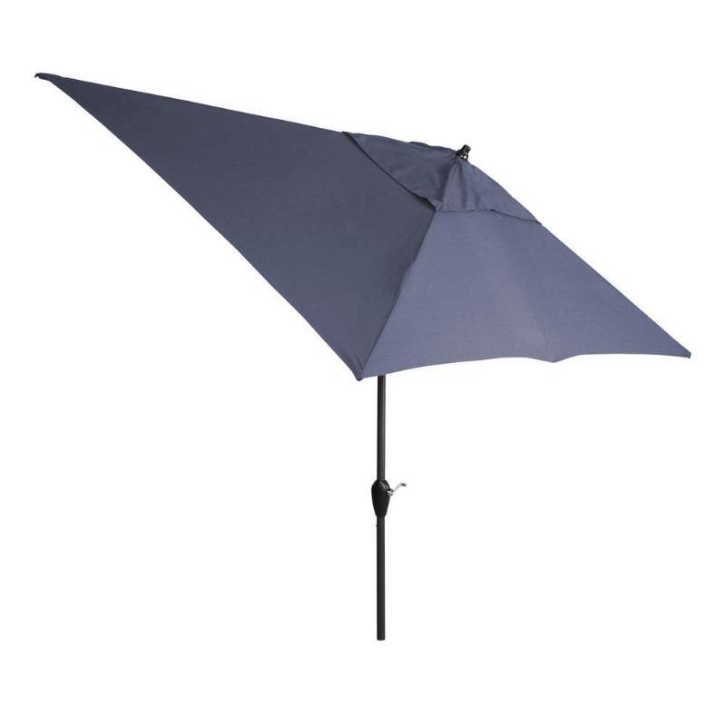 Hampton Bay 10 Ft X 6 Ft Aluminum Patio Umbrella In Sky Blue With Push Button Tilt Huge Summers End Sale Seasonal Summer Items Patio Furniture Lawn Tools And Outdoor Items K Bid