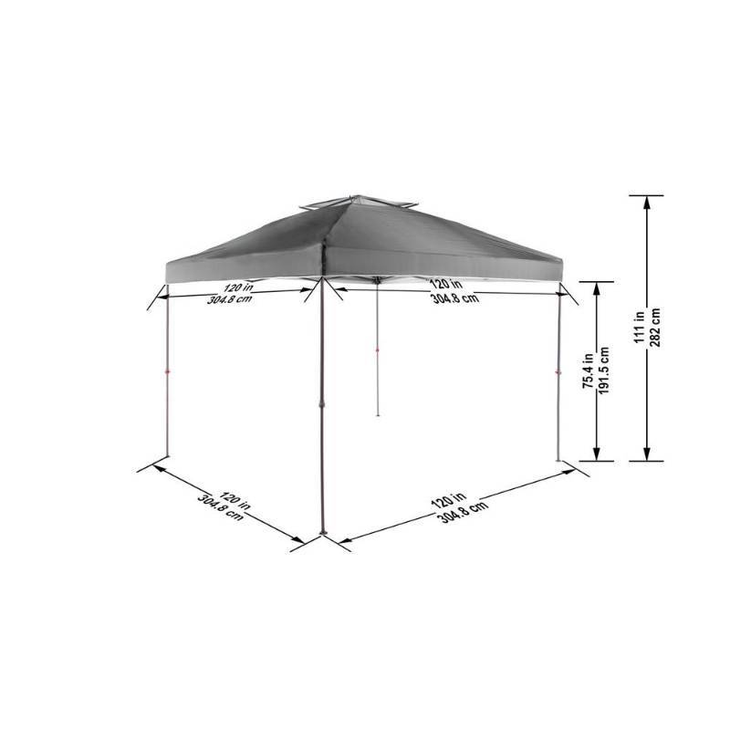 lot 99 image: Everbilt 10 ft. x 10 ft. Grey Instant Canopy Pop Up Tent
