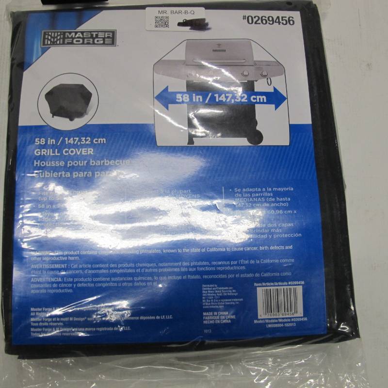 lot 20B image: Master Forge 58 in Heavy-Duty Grill Cover Pack of 2