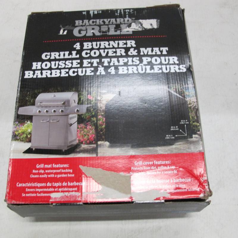 lot 57 image: Backyard Grill Universal Grill Cover & Bonus Mat