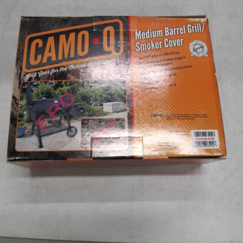 lot 63 image: Camo-Q Medium Barrel GrillSmoker Cover