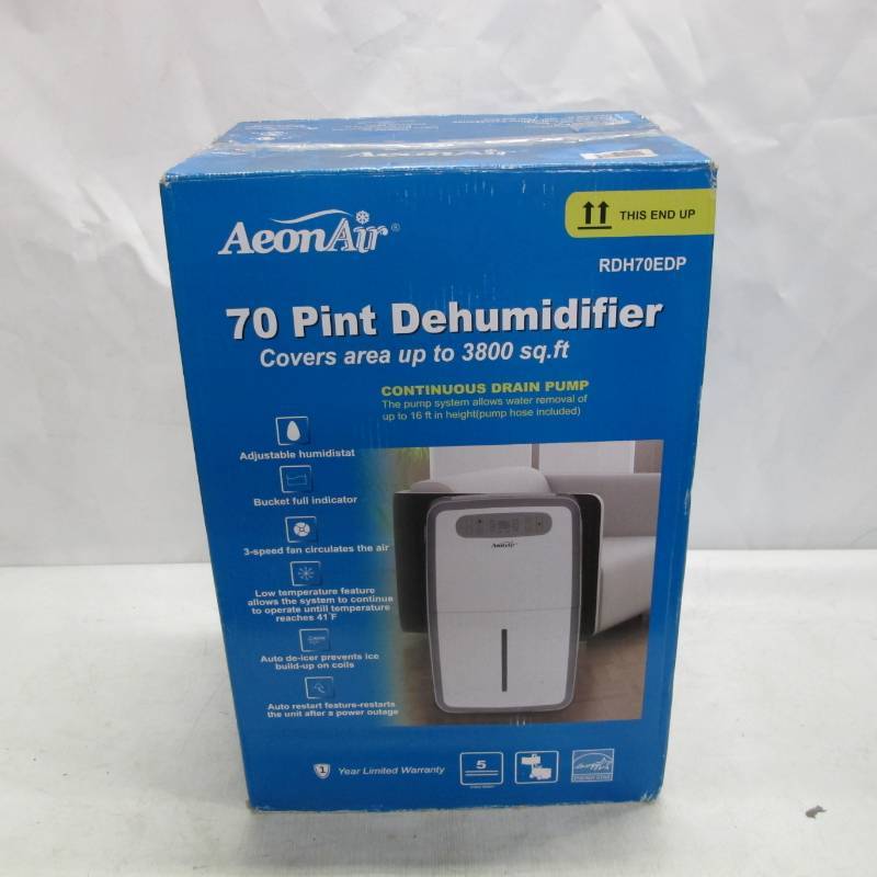 lot 132 image: Aeon Air RDH70EDP 70 Pint 3 Speed Humidifier with Pump