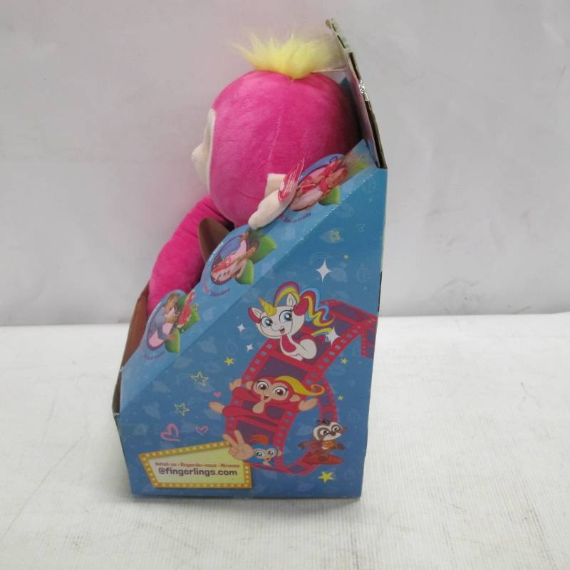 lot 50A image: Fingerlings HUGS - Bella - Friendly Interactive Plush Monkey - Pink