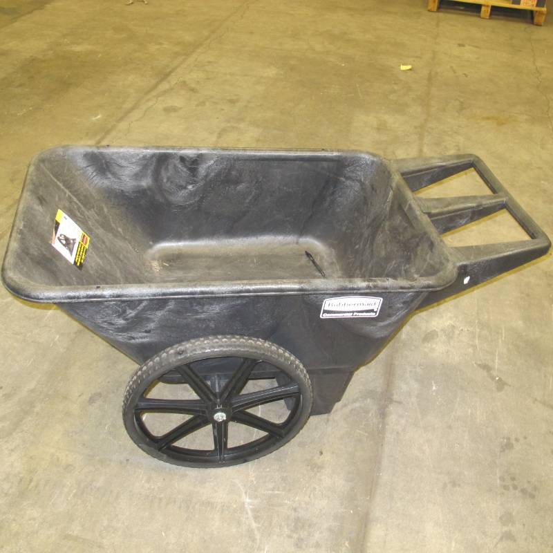 lot 232 image: Rubbermaid Commercial Products 7.5 cu. ft. Plastic Yard Cart