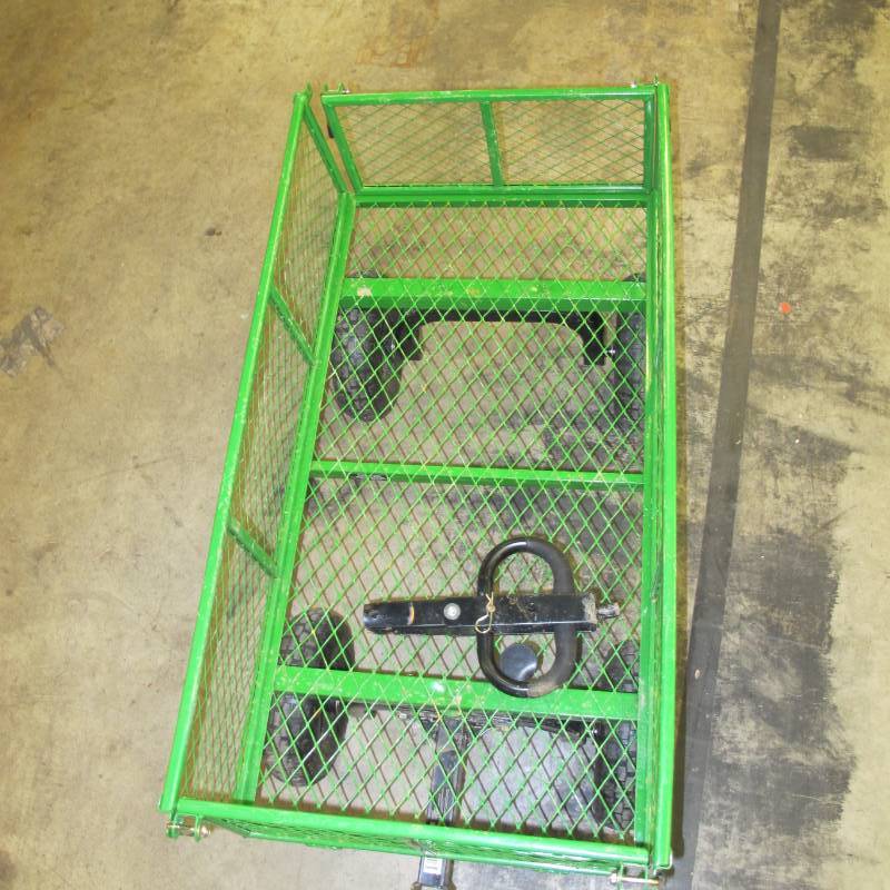 lot 292 image: Gorilla Carts 4 cu. ft. Steel Utility Cart -Green - Broken Handle