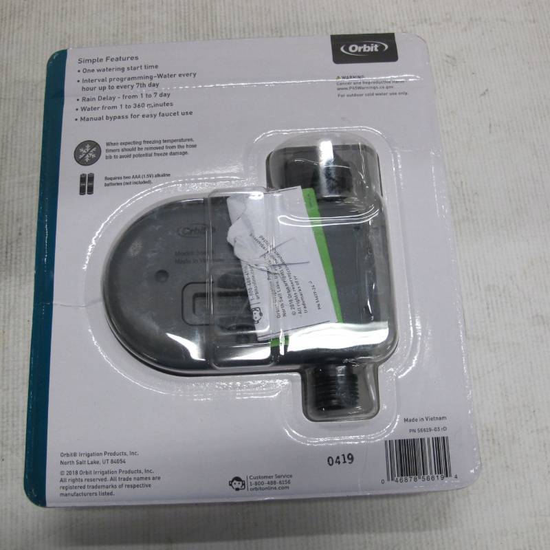 lot 308 image: Orbit 1-Outlet Hose Faucet Timer