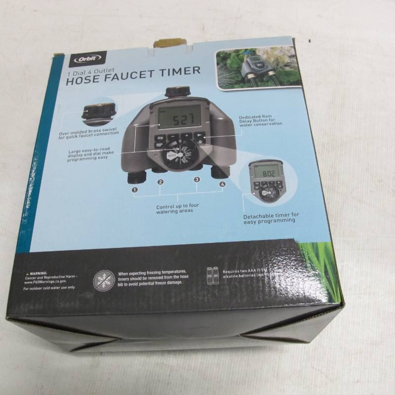 lot 319 image: Orbit 1 Dial 4 Outlet Hose Faucet Timer