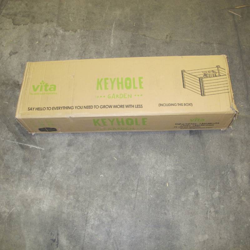 lot 154 image: Vita Gardens 4x4 Keyhole Composting Garden Bed - VT17101