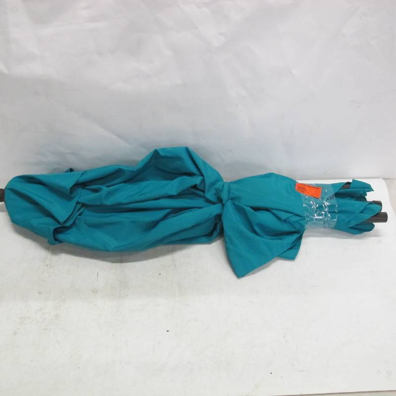 lot 156 image: Hampton Bay 7-12 ft. Steel Patio Umbrella in Teal