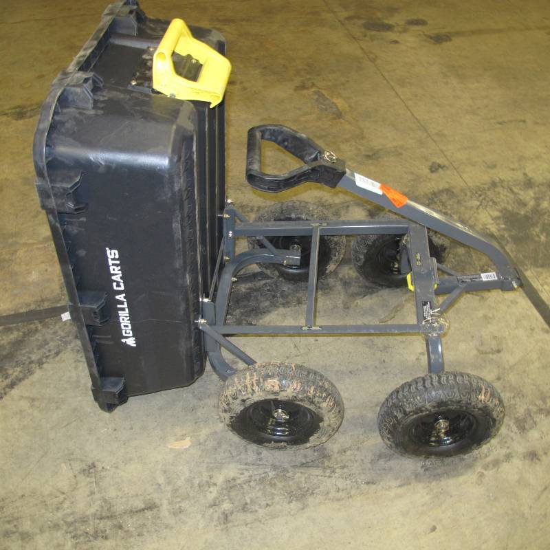 lot 177 image: Gorilla Carts 7 cu. ft. Poly Yard Dump Cart